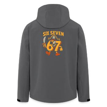 Six Sept 67 Pirate Italian Brainrot Humour Drôle - Veste softshell homme en polyester recyclé Stanley/Stella - noir - Dos - AI Model Male 185 light (185cm)
