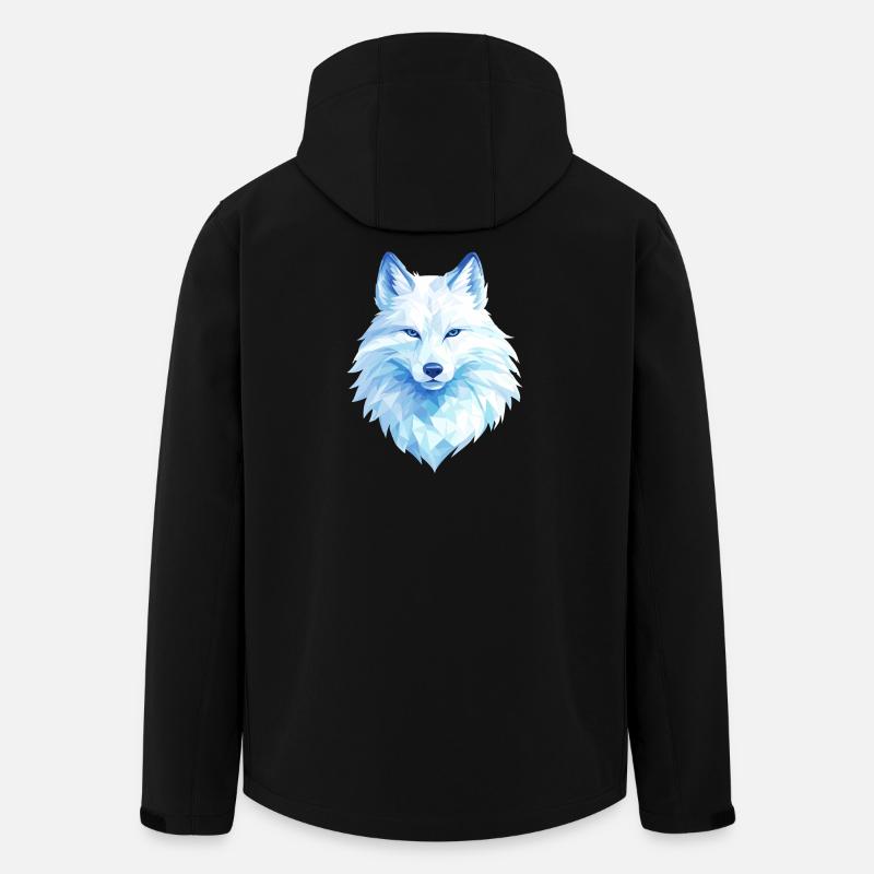 Polygon Wolf Eis Blau– Modern Art - Veste softshell homme en polyester recyclé Stanley/Stella - noir