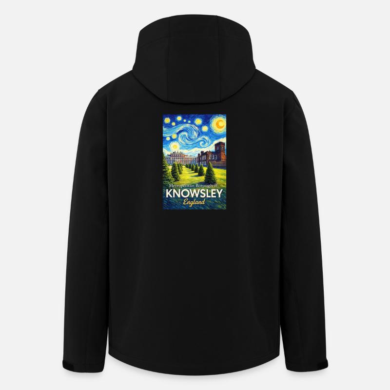 Knowlsley England Sternnacht Parklandschaft - Recycelte Männer Softshell-Jacke von Stanley/Stella - Schwarz