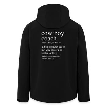 Cowboy Coach Definition Lustiges Western-Rodeo-Geschenk - Recycelte Männer Softshell-Jacke von Stanley/Stella - Schwarz - Hinten - AI Model Male 185 light (185cm)