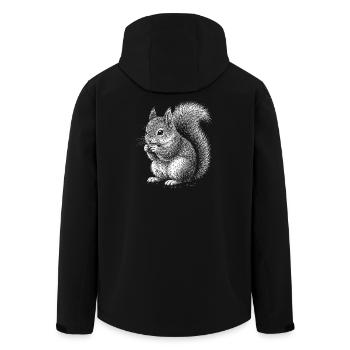 Eichhörnchen - Recycelte Männer Softshell-Jacke von Stanley/Stella - Schwarz - Hinten - AI Model Male 185 light (185cm)