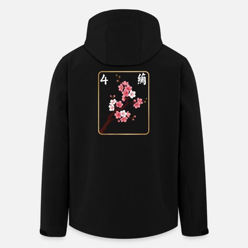 Mahjong-Blumenfliese 4 - Recycelte Männer Softshell-Jacke von Stanley/Stella - Schwarz