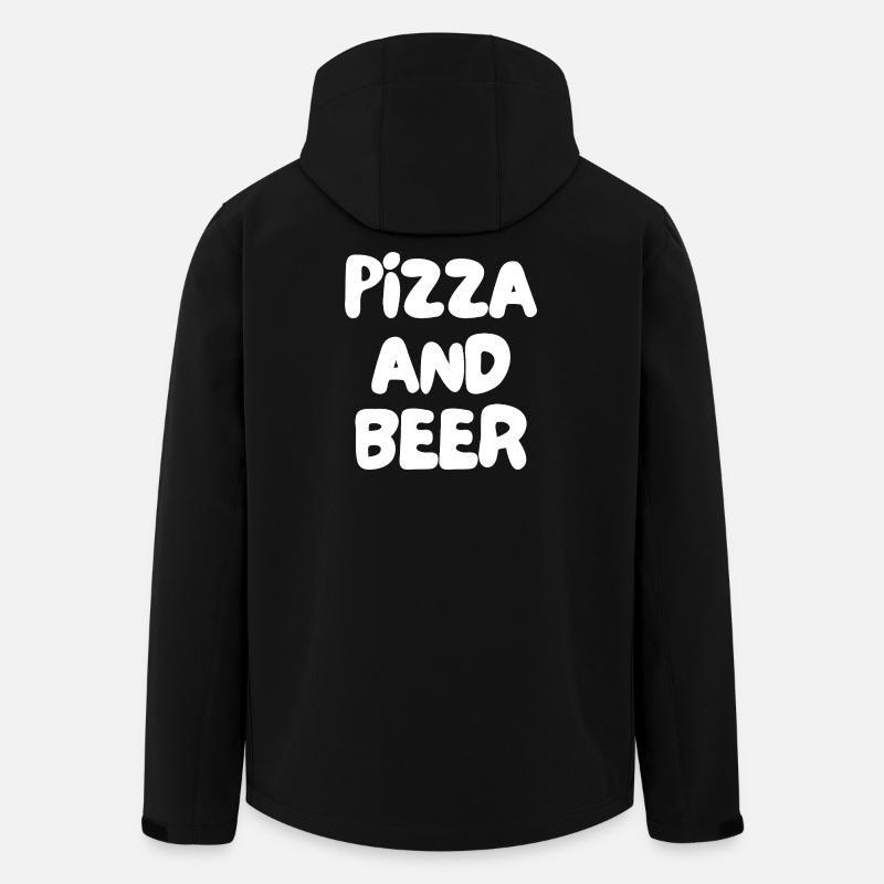 pizza and beer - Men’s Recycled Softshell Jacket by Stanley/Stella - black