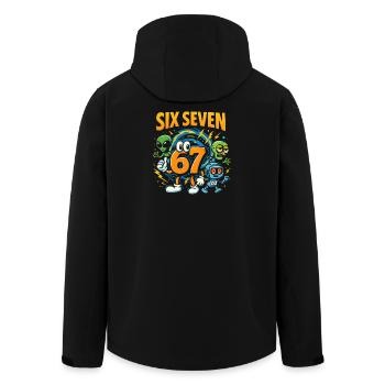 Six Seven 67 Italian Brainrot Nerd Humour Drôle - Veste softshell homme en polyester recyclé Stanley/Stella - noir - Dos - AI Model Male 185 light (185cm)
