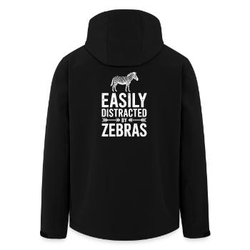 Zebra Sprüche Zebras Lustiges Zebra Geschenk - Recycelte Männer Softshell-Jacke von Stanley/Stella - Schwarz - Hinten - AI Model Male 185 light (185cm)