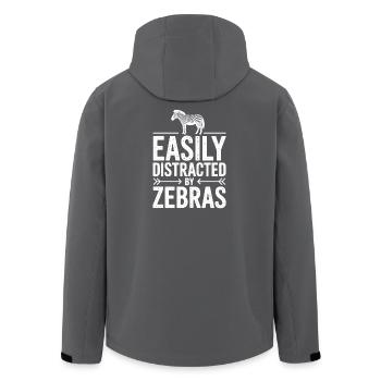 Zebra Sprüche Zebras Lustiges Zebra Geschenk - Recycelte Männer Softshell-Jacke von Stanley/Stella - Schwarz - Hinten - AI Model Male 185 light (185cm)