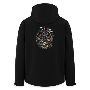Wildflowers Flowers Flowers Natural Botanical Garden - Men’s Recycled Softshell Jacket by Stanley/Stella - black - Back - AI Model Male 185 light (185cm)