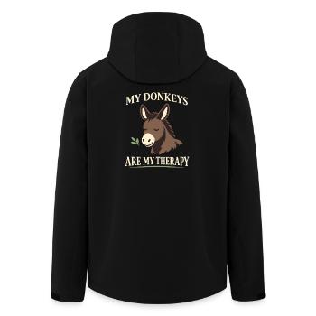 Amant des ânes Âne Animal drôle d’âne - Veste softshell homme en polyester recyclé Stanley/Stella - noir - Dos - AI Model Male 185 light (185cm)