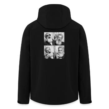 John Brown Fotostreifen - Recycelte Männer Softshell-Jacke von Stanley/Stella - Schwarz - Hinten - AI Model Male 185 light (185cm)