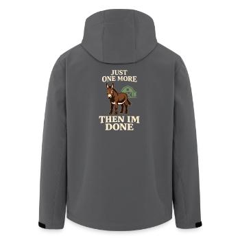 Donkey Lover Donkey Funny Donkey Farm Animal - Men’s Recycled Softshell Jacket by Stanley/Stella - anthracite - Back - AI Model Male 185 light (185cm)