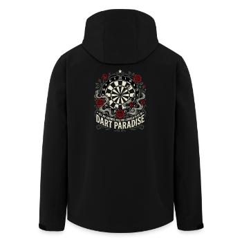 Darts Paradise, Geschenkidee Shirt, Hoodie, Tasse - Recycelte Männer Softshell-Jacke von Stanley/Stella - Schwarz - Hinten - AI Model Male 185 light (185cm)