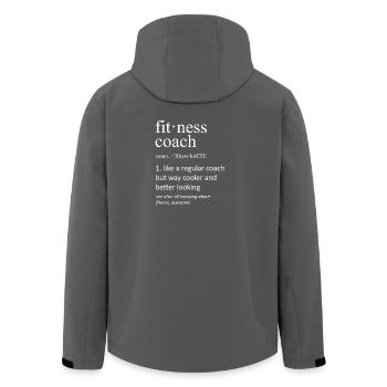 Fitness Coach Definition Funny Personal Trainer Gi - Men’s Recycled Softshell Jacket by Stanley/Stella - black - Back - AI Model Male 185 light (185cm)