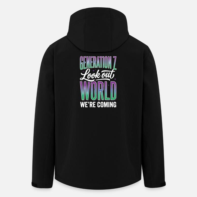 Monde de la Génération Z - Veste softshell homme en polyester recyclé Stanley/Stella - noir