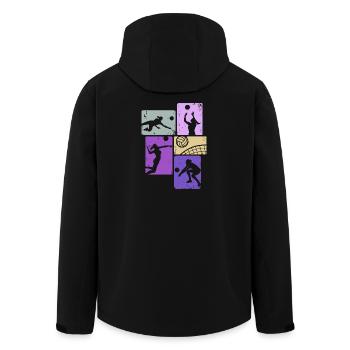 Volleyball Girls Beach Volleyball Volleyball Player - Men’s Recycled Softshell Jacket by Stanley/Stella - black - Back - AI Model Male 185 light (185cm)