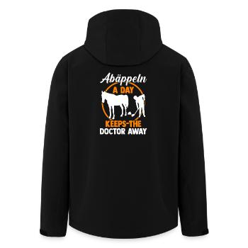 Horse Riding Horse Lovers Riding Stables Horses - Men’s Recycled Softshell Jacket by Stanley/Stella - black - Back - AI Model Male 185 light (185cm)