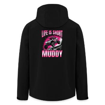 UTV Off Road Girl Woman 4 Wheeler Side by side - Recycelte Männer Softshell-Jacke von Stanley/Stella - Schwarz - Hinten - AI Model Male 185 light (185cm)
