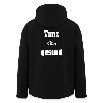 Tanz dich gesund - Recycelte Männer Softshell-Jacke von Stanley/Stella - Schwarz - Hinten - AI Model Male 185 light (185cm)