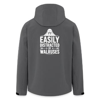 Paroles sur les morses Cadeau drôle de morse - Veste softshell homme en polyester recyclé Stanley/Stella - charbon - Dos - AI Model Male 185 light (185cm)