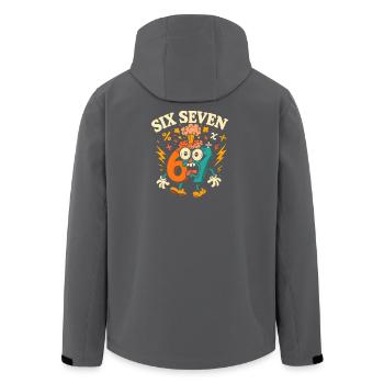 Six Seven 67 Italian Brainrot Nerd Humour Drôle - Veste softshell homme en polyester recyclé Stanley/Stella - noir - Dos - AI Model Male 185 light (185cm)