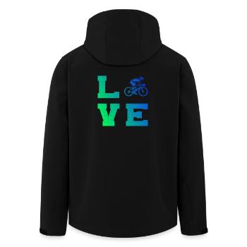 Gift idea for a road bike with road bike - Men’s Recycled Softshell Jacket by Stanley/Stella - black - Back - AI Model Male 185 light (185cm)