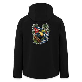 Kuba Tukan Zigarre - Recycelte Männer Softshell-Jacke von Stanley/Stella - Schwarz - Hinten - AI Model Male 185 light (185cm)