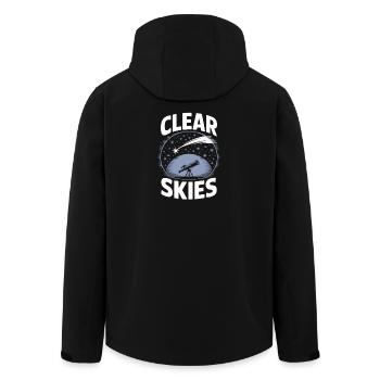 Clear Skies Telescope Stargazer - Men’s Recycled Softshell Jacket by Stanley/Stella - black - Back - AI Model Male 185 light (185cm)
