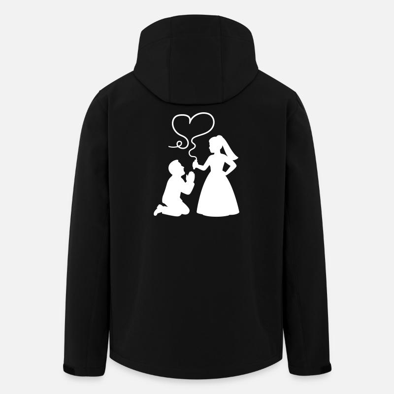 Bride and groom Wedding - Men’s Recycled Softshell Jacket by Stanley/Stella - black