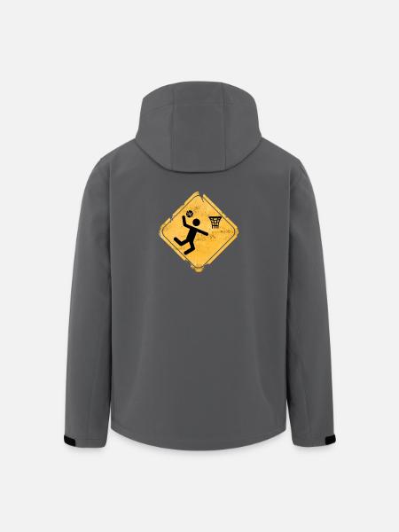 Basketball Sprungschild Grafik - Recycelte Männer Softshell-Jacke von Stanley/Stella - Schwarz