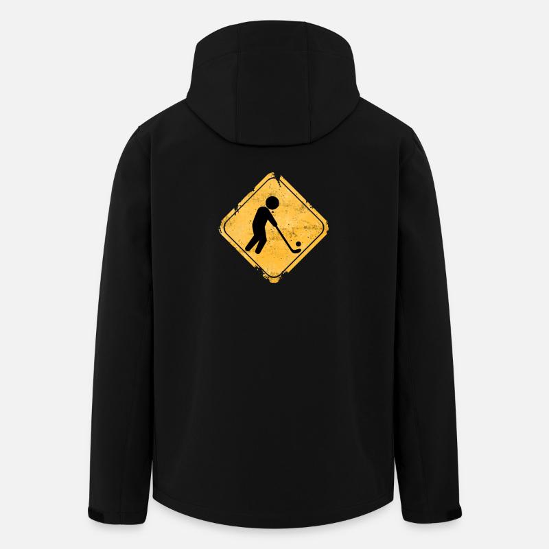 Rustik Sign Hockey Silhouette - Veste softshell homme en polyester recyclé Stanley/Stella - noir