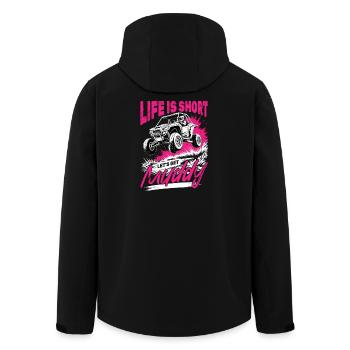 UTV Off Road Girl Woman 4 Wheeler Side by side - Recycelte Männer Softshell-Jacke von Stanley/Stella - Schwarz - Hinten - AI Model Male 185 light (185cm)