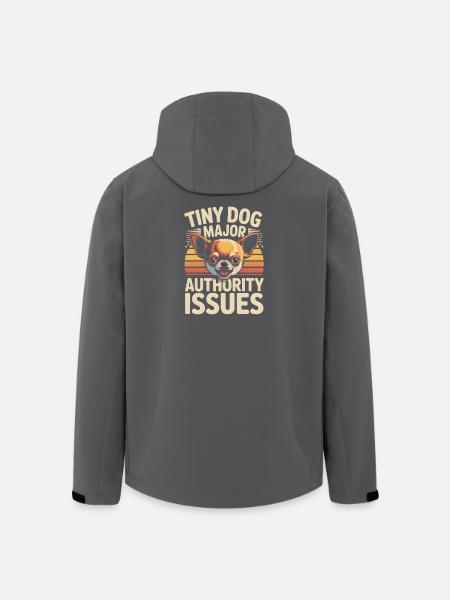 Small Dog, Big Ego | Chihuahua Saying - Men’s Recycled Softshell Jacket by Stanley/Stella - black