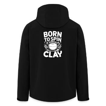 Pottery Artists Spin Clay Pottery - Men’s Recycled Softshell Jacket by Stanley/Stella - black - Back - AI Model Male 185 light (185cm)