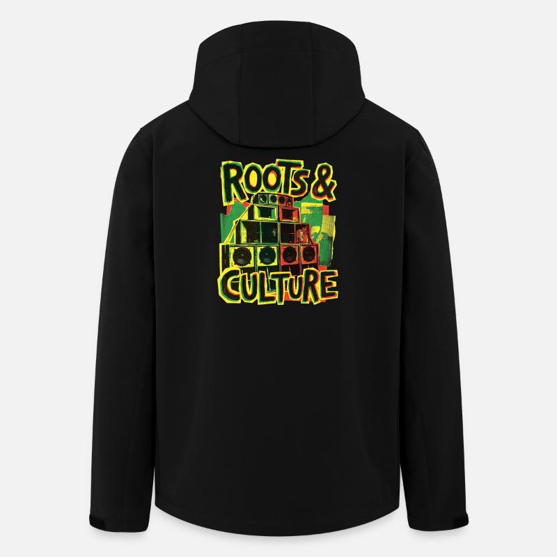 Roots Reggae Dub - Men’s Recycled Softshell Jacket by Stanley/Stella - black