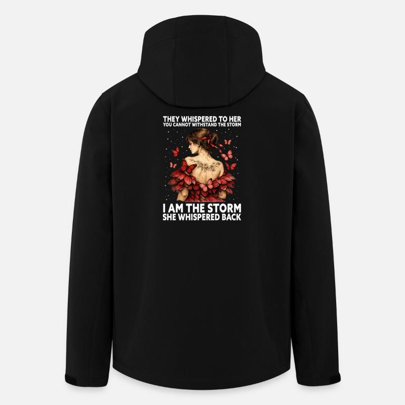 Inspirierende Schmetterlingsfan-Grafik - Recycelte Männer Softshell-Jacke von Stanley/Stella - Schwarz