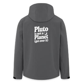 Pluto ist kein Planet (Get Over it) - Recycelte Männer Softshell-Jacke von Stanley/Stella - Schwarz - Hinten - AI Model Male 185 light (185cm)