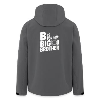 B c’est pour Big Brother - Veste softshell homme en polyester recyclé Stanley/Stella - noir - Dos - AI Model Male 185 light (185cm)