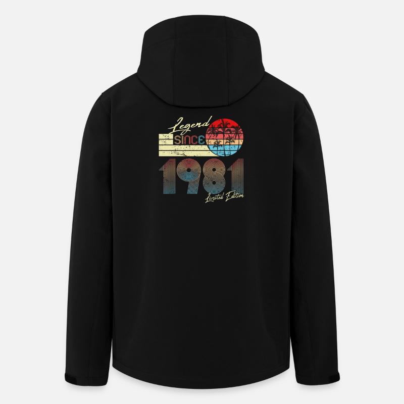 Retro Legend 1981 Limited Edition - Men’s Recycled Softshell Jacket by Stanley/Stella - black