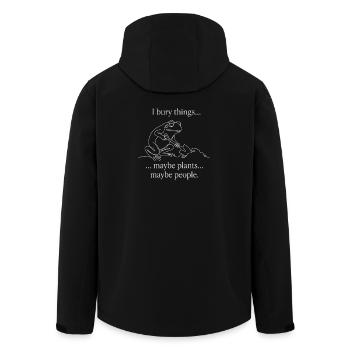 I Bury Things Maybe Plants Maybe People Frog - Men’s Recycled Softshell Jacket by Stanley/Stella - black - Back - AI Model Male 185 light (185cm)