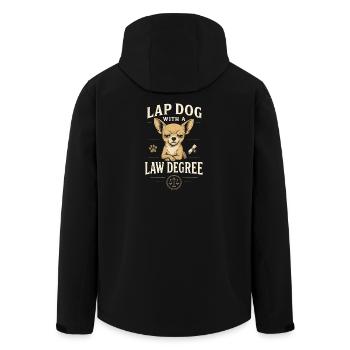 Schoßhund mit Jura | Chihuahua Jurist Humor - Recycelte Männer Softshell-Jacke von Stanley/Stella - Schwarz - Hinten - AI Model Male 185 light (185cm)