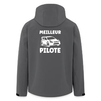 rallye - Veste softshell homme en polyester recyclé Stanley/Stella - charbon - Dos - AI Model Male 185 light (185cm)