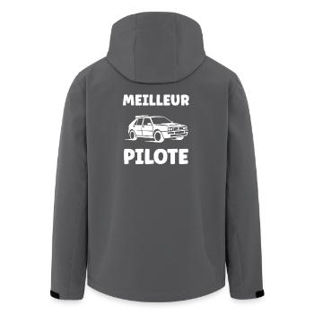 rallye - Veste softshell homme en polyester recyclé Stanley/Stella - charbon - Dos - AI Model Male 185 light (185cm)