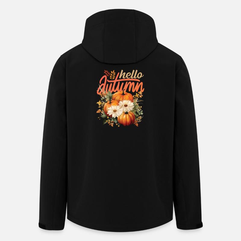 Hallo Herbst-Kürbisstrauß - Recycelte Männer Softshell-Jacke von Stanley/Stella - Schwarz