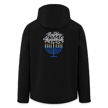 Joyeux Menorah de Hanoucca - Veste softshell homme en polyester recyclé Stanley/Stella - noir - Dos - AI Model Male 185 light (185cm)