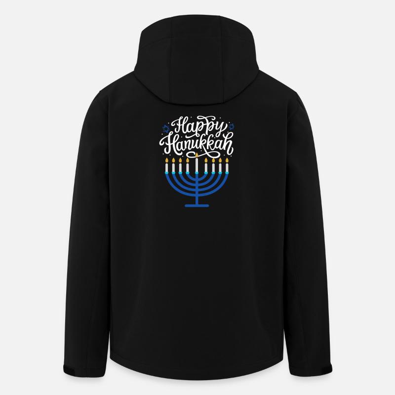Happy Hanukkah Menorah  - Men’s Recycled Softshell Jacket by Stanley/Stella - black