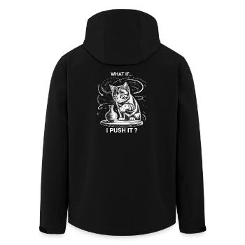 Katzenbesitzer Humor Katzenlogik Lustiges Katzen - Recycelte Männer Softshell-Jacke von Stanley/Stella - Schwarz - Hinten - AI Model Male 185 light (185cm)