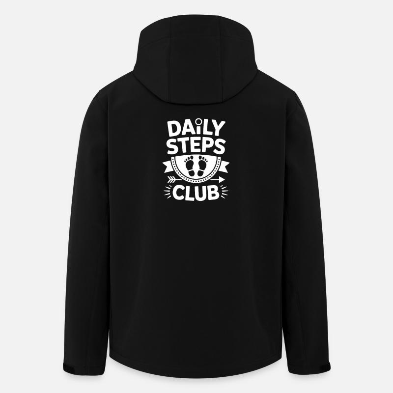 Daily Steps Club 10000 Schritte - Veste softshell homme en polyester recyclé Stanley/Stella - noir