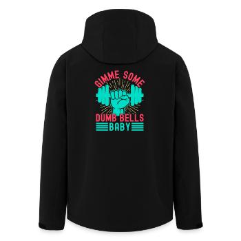 Passionnés de fitness Quelques haltères Bébé Calisthénie - Veste softshell homme en polyester recyclé Stanley/Stella - noir - Dos - AI Model Male 185 light (185cm)