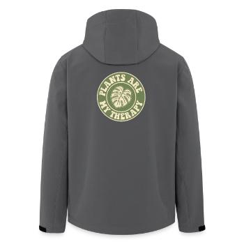 Your anchor in everyday life – plant therapy - Men’s Recycled Softshell Jacket by Stanley/Stella - anthracite - Back - AI Model Male 185 light (185cm)