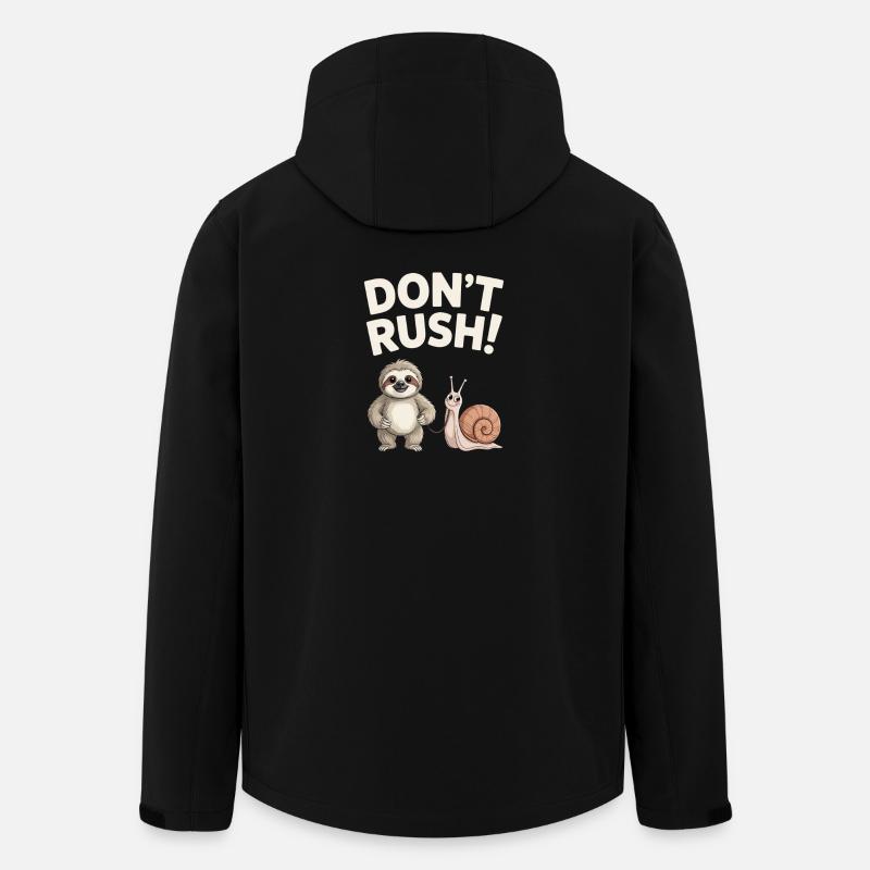 Trägheit und Schnecke. Beeil dich nicht. - Recycelte Männer Softshell-Jacke von Stanley/Stella - Schwarz