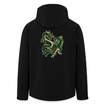 Chinesischer Drache Tiger - Recycelte Männer Softshell-Jacke von Stanley/Stella - Schwarz - Hinten - AI Model Male 185 light (185cm)